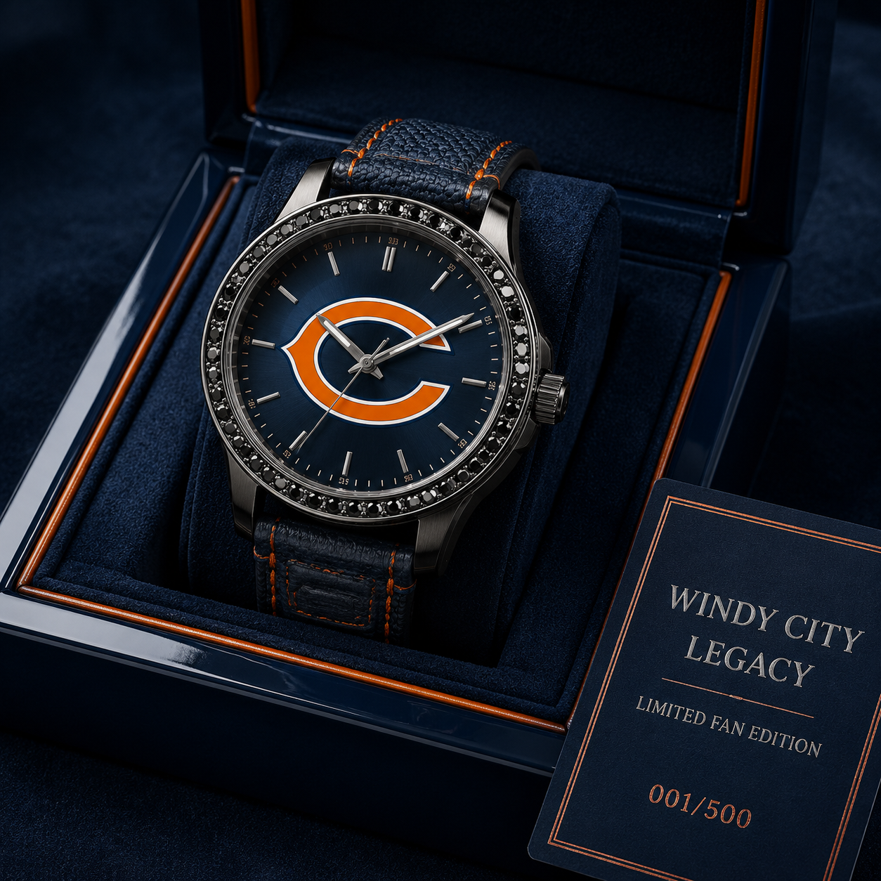 Windy City Navy & Orange Legacy Watch WCNO112