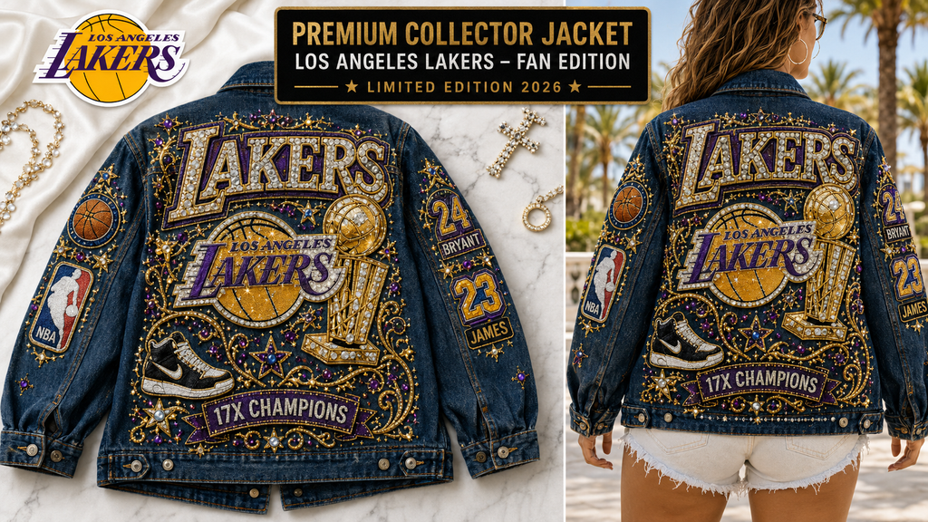 Premium Purple Gold Basketball Collector Denim Jacket - Limited Fan Edition 2026